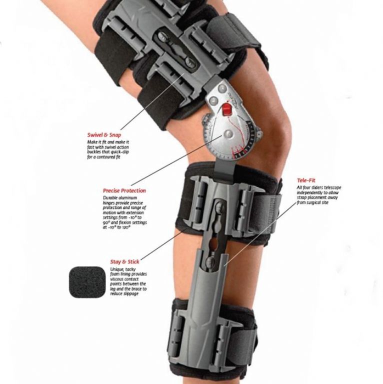 Ginocchiera post-operatoria articolata Donjoy X-Act rom